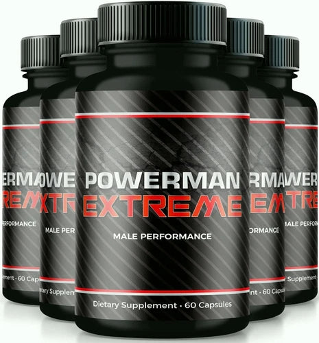 (5 Pack) Powerman Extreme Pills for Men, Power Man for Stamina & Performance