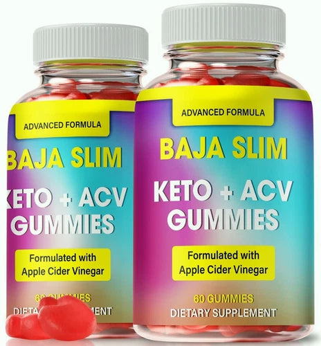 (2 Pack) Baja Slim Keto + ACV Gummies, BajaSlim Advanced Weight Loss Gummy