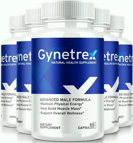 (5 Pack) Gynetrex for Men, Enhancement Pills for Advanced Male Performance