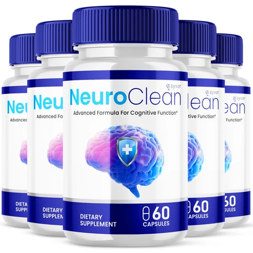 (5 Pack) Neuroclean Nootropic All Natural Formula Brain Supplement 300 Capsules