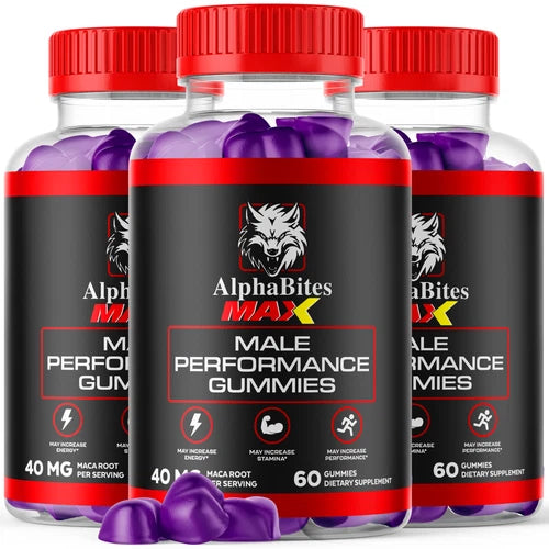 (3 Pack) Alpha Bites Max Gummies AlphaBites Max Supplement for Men (180 Gummies)