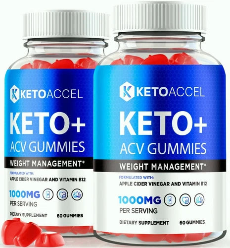 (2 Pack) Ketoaccel Keto + ACV Gummies, Keto Accel for Advanced Weight Loss
