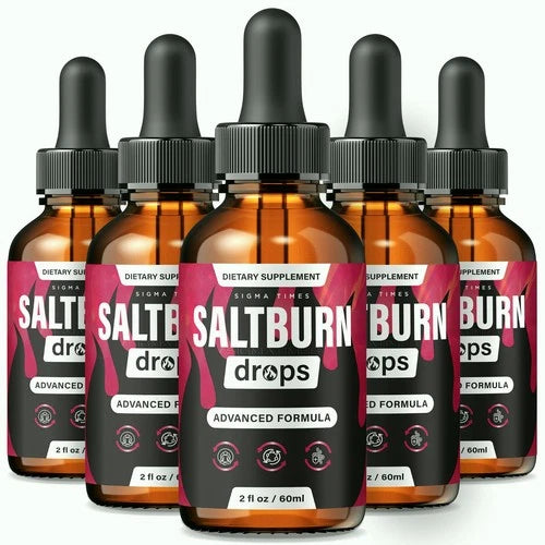 (5 Pack) Salt Burn Drops, Pink Salt Trick Inspired SaltBurn Weight Loss Drops