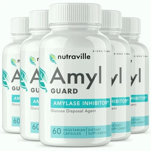 (5 Pack) Nutraville Amyl Guard Capsules to Help Lose Weight and Boost Metabolism