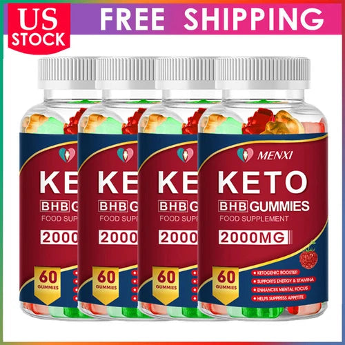 Keto BHB Gummies 2000MG Apple Cider Vinegar ACV Weight Loss Fat Burner US STOCK