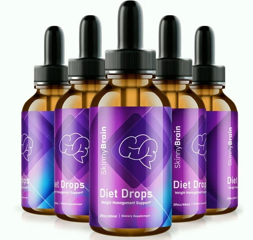 (5 Pack) Skinny Brain Weight Loss Drops to Boost Energy & Suppress Appetite