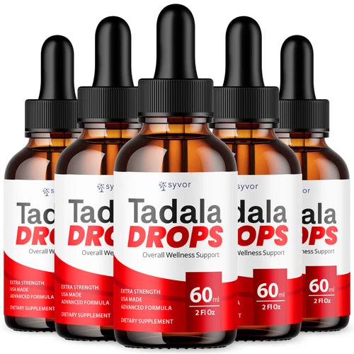 (5 Pack) Tadala Male Support Drops Advanced Vitamin Tadala Supplemen 150 Serving