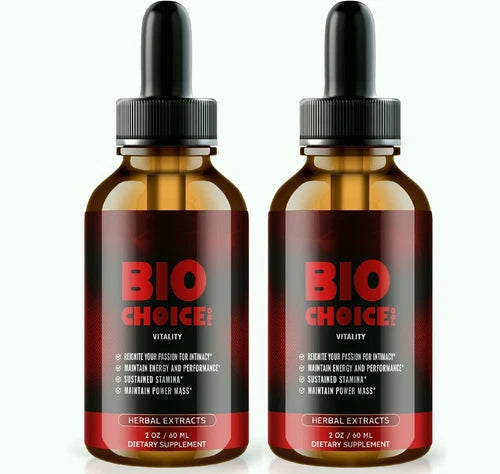 (2 Pack) Bio Choice Pro Male Health Drops to Boost Stamina, Drive, & Energy