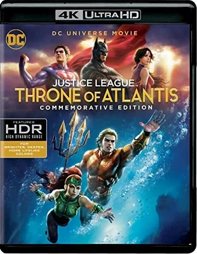DCU Justice League Throne of Atlantis Commemorative Edition 4K UHD Blu-ray  NEW