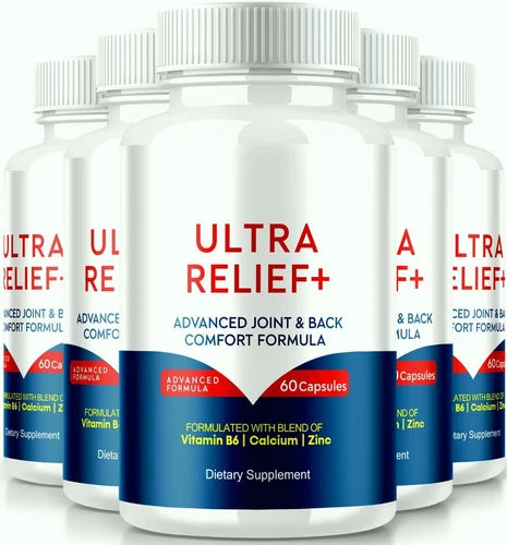 (5 Pack) Ultra Relief+ Pills, Ultra Relief Plus for Advanced Joint & Back Health