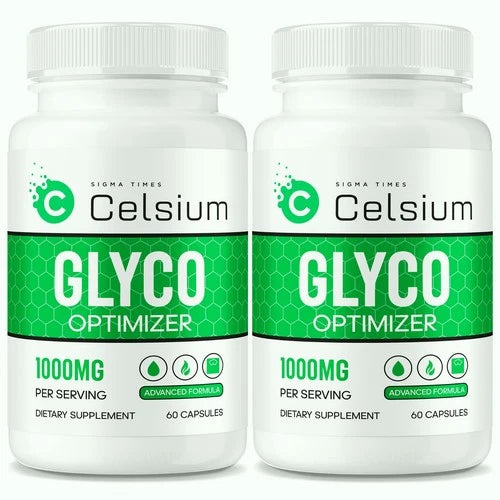 (2 Pack) Celsium Glyco Optimizer Capsules to Maintain Blood Levels and Flow