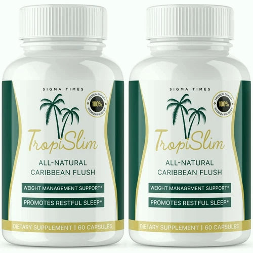 (2 Pack) Tropislim Caribbean Flush Capsules to Enhance Sleep and Weight Loss