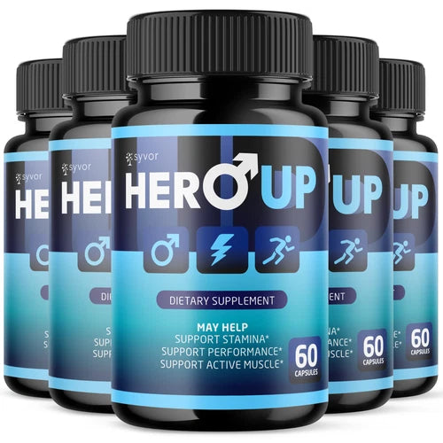 (5 Pack) Hero Up for Men Advanced Max Formula Vitamin Supplement 300 Capsules
