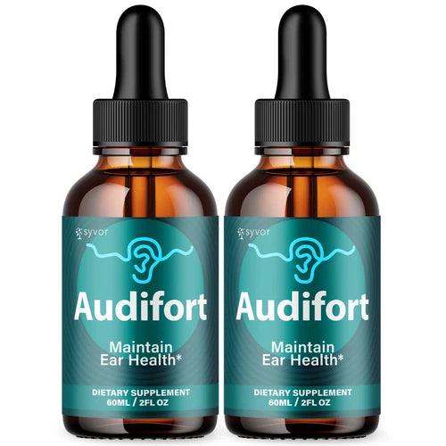Audifort Ear Health Suppport Drops Natural Formula Hearing Supplement (2 Pack)
