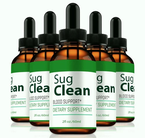 (5 Pack) Sug Clean Blood Support Drops, SugClean Advanced Formula