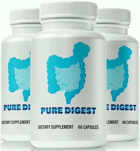 (3 Pack) Pure Digest Capsules for Constipation, Supports Weight Loss & Digestion