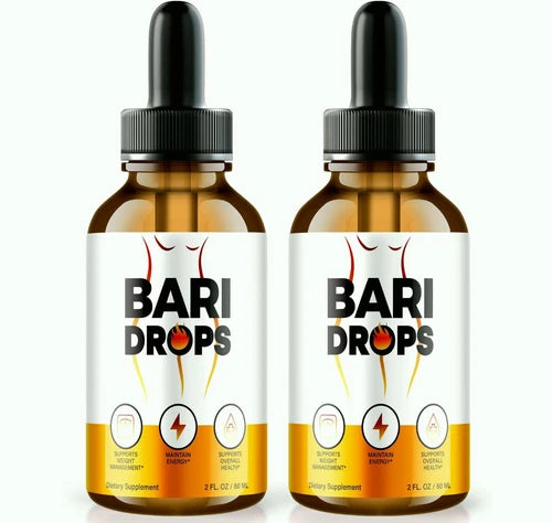 (2 Pack) Bari Drops, Bari Weight Loss Drops to Suppress Appetite and Cravings