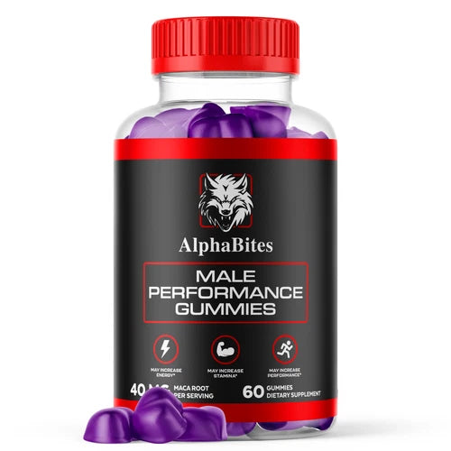 Alpha Bites Male Gummies for Men Performance Support Alphabites (60 Gummies)