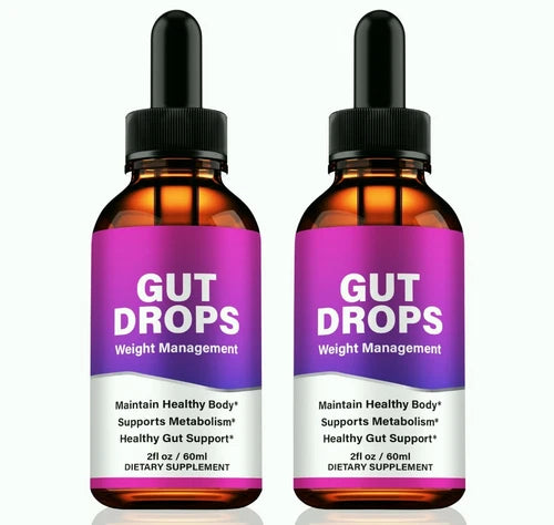 (2 Pack) Gut Drops, Advanced Weight Loss & Gut Health Support Drops