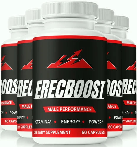(5 Pack) Erecboost for Men, Erecboost Capsules to Support Male Impotence