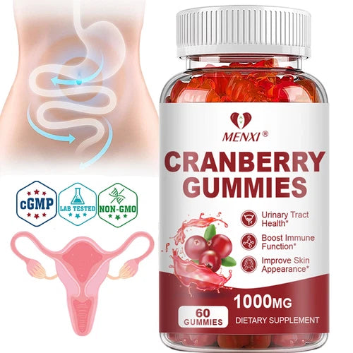 Cranberry Extract Capsules 1000mg - Natural Urinary Support Bladder Health