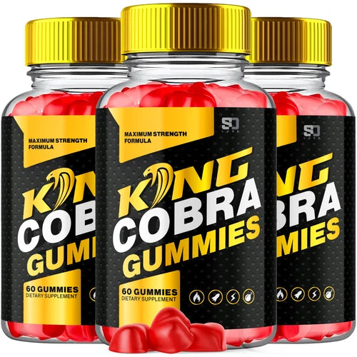 King Cobra Gummies - Support Men's Vitality and Daily Energy (3 Pack)