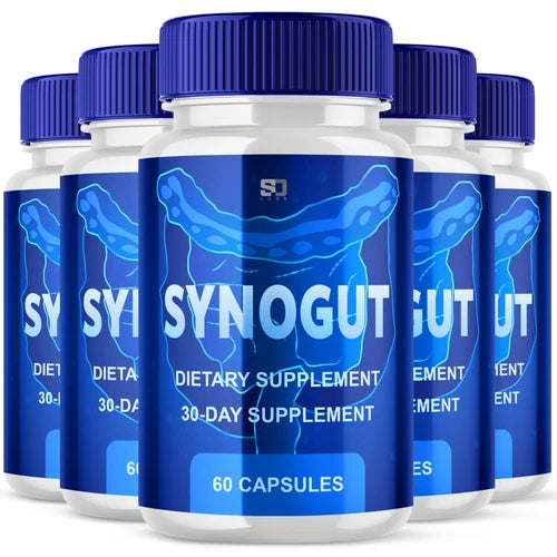 (5 Pack) Synogut Probiotic Gut Health Formula, Enhance Digestive Function 300ct