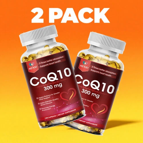2 Bottles CoQ-10 300mg 240 Softgels Coq10 Co Q10 Coenzyme Heart Support NON GMO