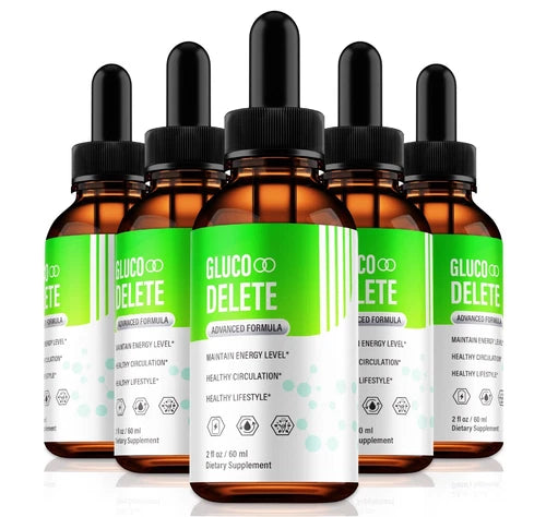 (5 Pack) Gluco Delete Drops Formula to Support Healthy Blood Levels