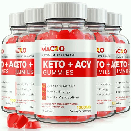 (5 Pack) Macro Keto ACV Gummies to Boost Weight Loss and Energy Levels