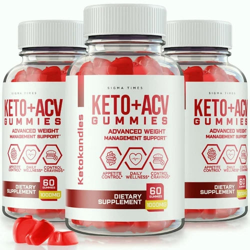 (3 Pack) Ketokandies ACV Keto Gummies, Keto+ACV Gummy for Advanced Weight Loss