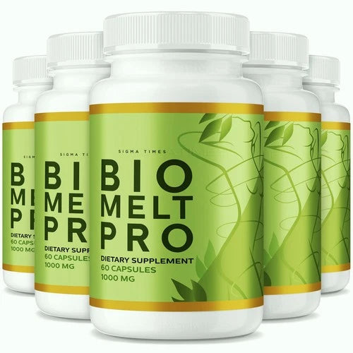 (5 Pack) Bio Melt Pro Pills for Weight Loss, Natural Fat Burning Support Formula