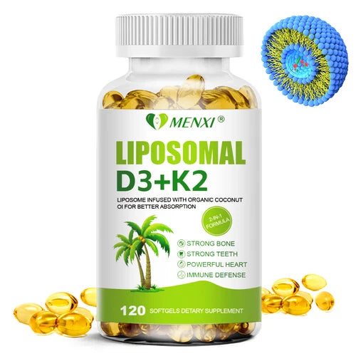 Liposomal Vitamin D3 5000 IU K2 MK7 100mcg, Vit D and K 2 in 1 Supplement
