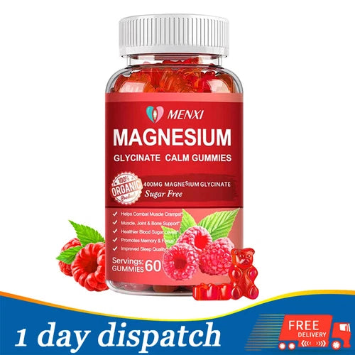 Magnesium Glycinate Gummies High Strength 600mg Immune Health Non-GMO