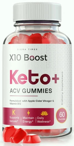 X10 Boost Keto + ACV Weight Loss Gummies for Increased Energy 60ct