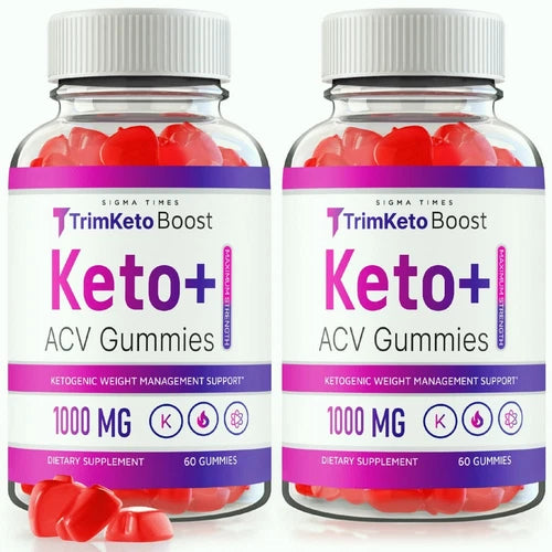 (2 Pack) Trim Keto Boost Keto + ACV Gummies for Advanced Weight Loss Support