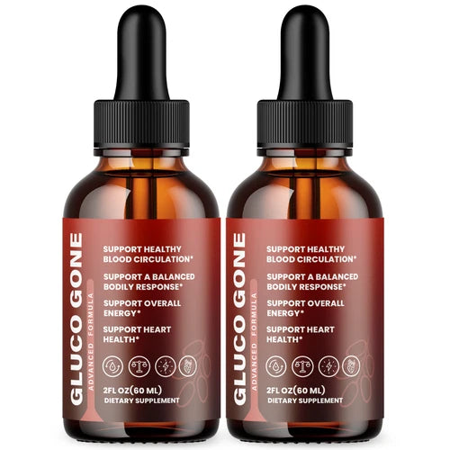 (2 Pack) Gluco Gone Blood Support Drops Advanced Vitamin Supplement 60 Servings