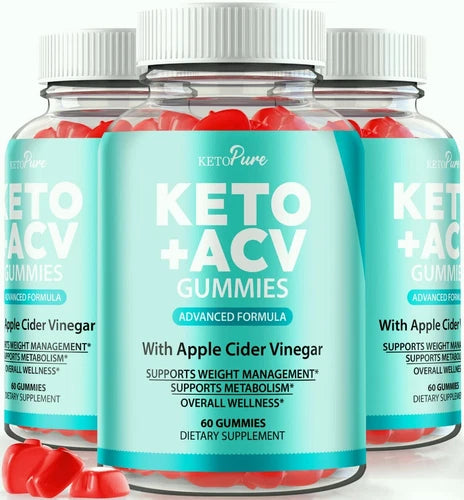 (3 Pack) KetoPure Keto ACV Gummies, Keto Pure for Advanced Weight Loss & Energy