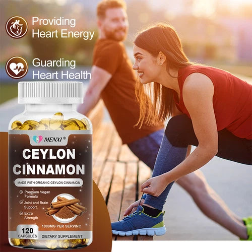 Organic Ceylon Cinnamon 1800mg Highest Potency Blood Sugar Support Heart Health