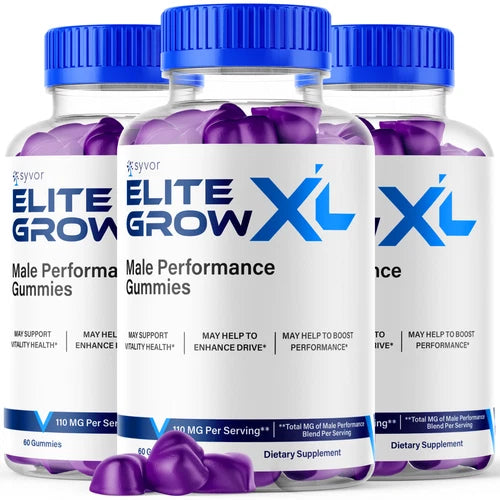Elite Grow XL Advanced Male Performance Formula Vitamin Supplement 180 Gummies