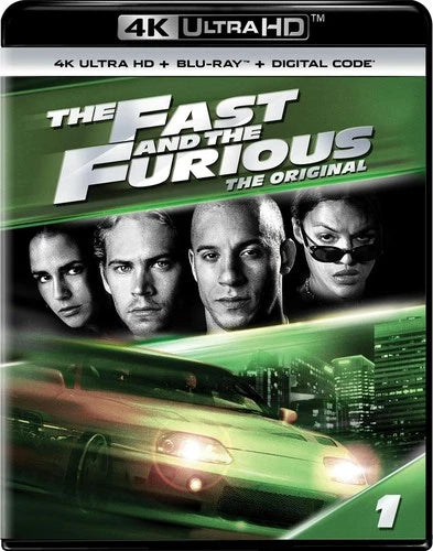 The Fast and the Furious 4K UHD Blu-ray Paul Walker NEW