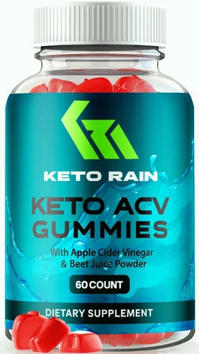 Keto Rain Gummies, KetoRain Keto ACV for Advanced Weight Loss & Energy 60ct