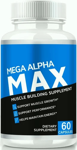 Mega Alpha Max Enhancement Pills to Support Performance & Male Energy 60ct