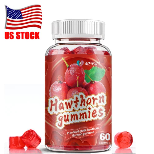 Hawthorn Gummies - Cardiovascular Health, Digestive & Antioxidant for Kids Adult