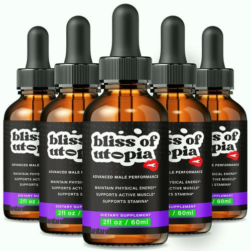 (5 Pack) Bliss of Utopia Drops for Men, Advanced Male Health Support Formula