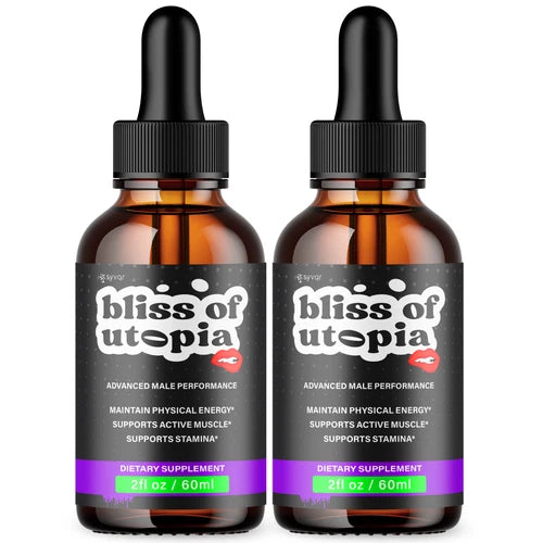 (2 Pack) Bliss of Utopia Male Support Drops Advanced Vitamin Supplemen 120 Serve