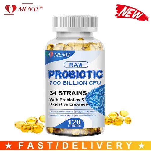 120 Digestive Enzymes Prebiotic & Probiotics Gas, Constipation & Bloating Relief