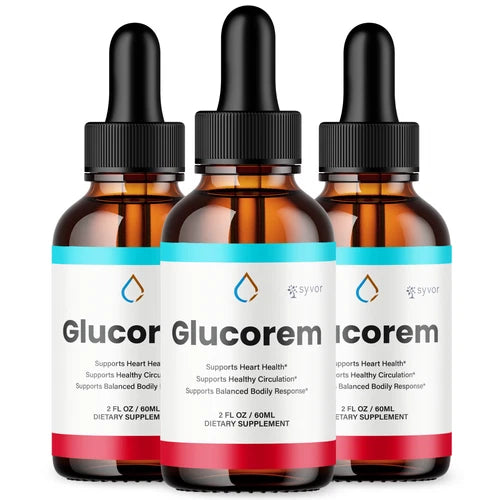 (3 Pack) Glucorem Blood Support Drops Advanced Vitamin Supplement 90 Servings