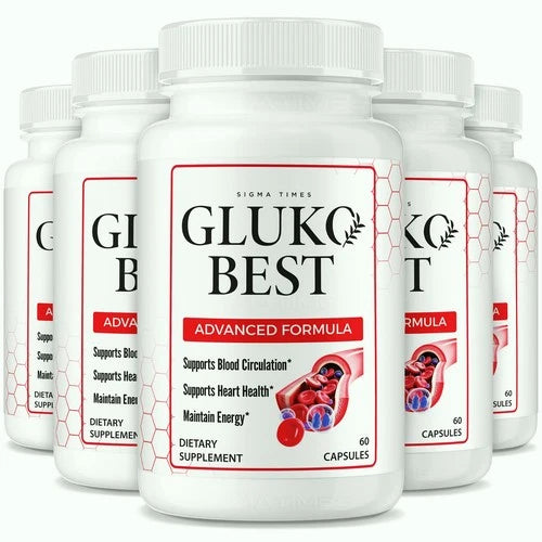 (5 Pack) GlukoBest Capsules, Gluko Best Heart Health Support for Balanced Levels
