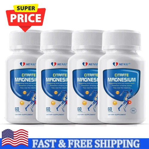 Magnesium Citrate Capsules 1000mg Per Serving - Highest Potency Bone & Joint